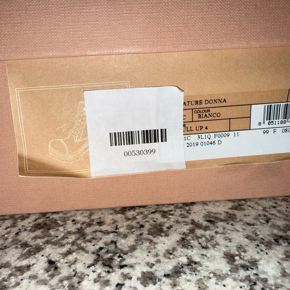 Miu Miu White Leather Combat Boots - Size 39 - Picture 5 of 6